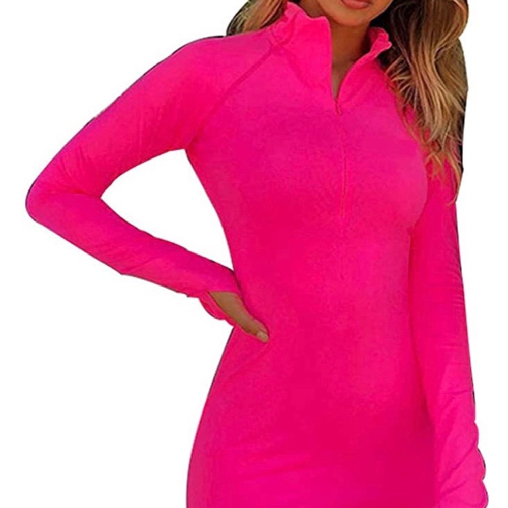 Neon Pink Bodycon Dress